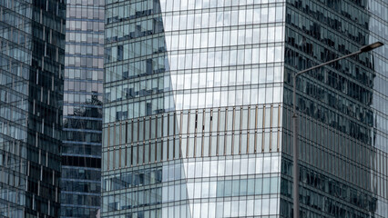 blue wall business buildings architectural background