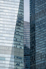 blue wall business buildings architectural background
