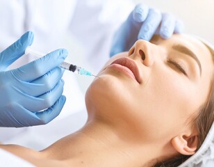 Naklejka premium Anti-Aging Injectable Treatment Session