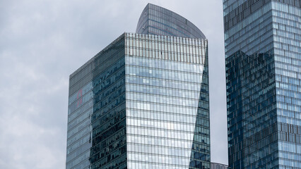 Obraz premium blue wall business buildings architectural background