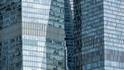 blue wall business buildings architectural background