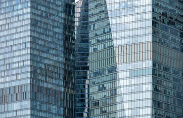 blue wall business buildings architectural background