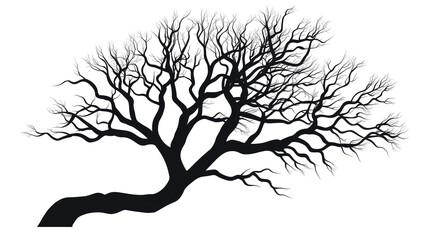 Obraz premium Silhouetted tree with subtle sparkle