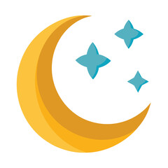 Collection of flat design islamic moon phases icons featuring celestial cycles and astronomical representations for digital and print use © MdEashad