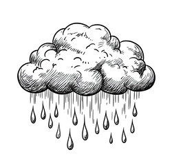 Hand-drawn illustration of a rain cloud (1)