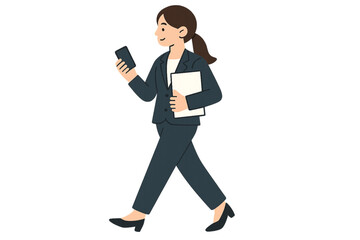 business woman holding a clipboard