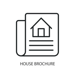 House brochure thin line vector icons.