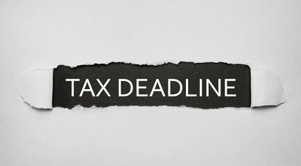 Tax Deadline. Finance. Business concept