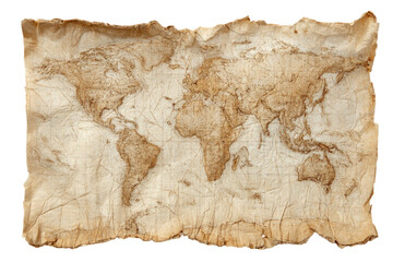 Aged world map on parchment (2)