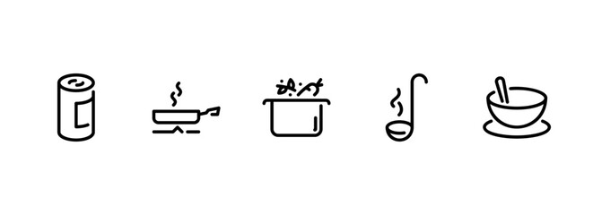 Minimalist Icons for Cooking  From Canned Good to Steaming Bowl