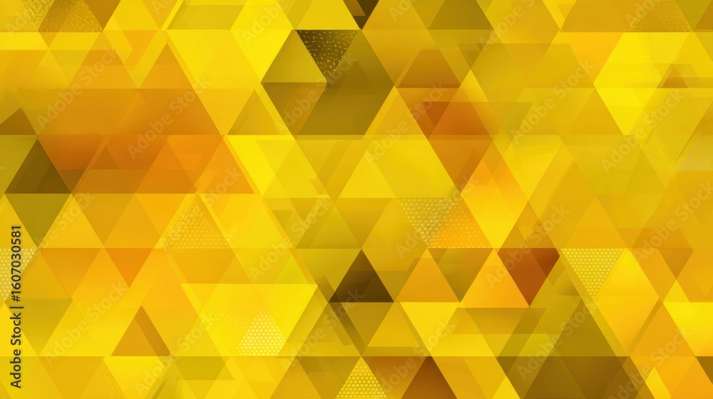 Poster bright and colorful abstract pattern featuring overlapping yellow triangles in a modern design for c