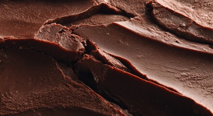 Cracked chocolate surface