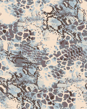 Snake skin pattern design - funny drawing seamless pattern. Lettering poster or t-shirt textile graphic design. / wallpaper, wrapping paper.
