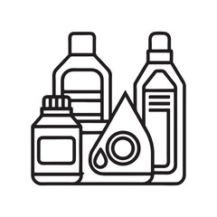 set of cosmetic bottles