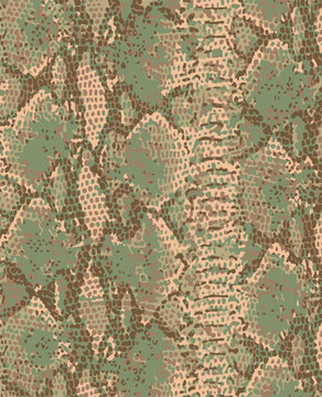 Snake skin pattern design - funny drawing seamless pattern. Lettering poster or t-shirt textile graphic design. / wallpaper, wrapping paper.