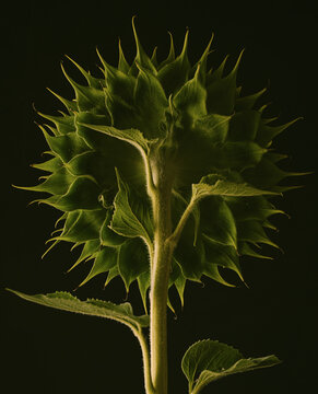 tournesol fleur  plante soleil vert nature design  perfection gros plan portrait 