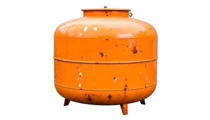 Orange storage tank with wear