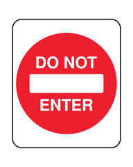 Do Not Enter Sign – Red Circle Road Symbol  Traffic Safety Prohibition Notice  Entry Restriction Poster  Bold Stop Visual  Transparent Background Warning Signage