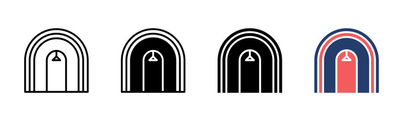 Light Tunnel icon sheet multiple style collection