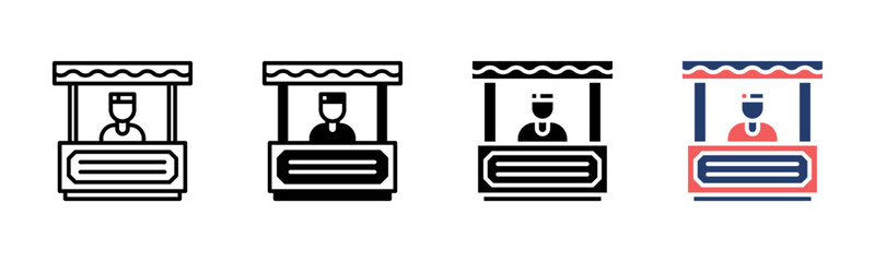 Vendor Pass icon sheet multiple style collection