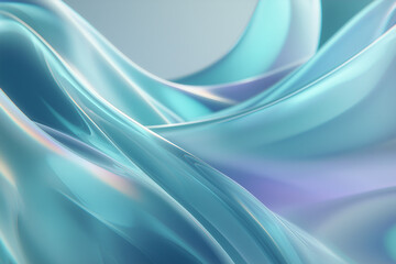Obraz premium Ultra detailed abstract liquid glass background with smooth flowing gradient shapes in pastel tones and futuristic 3D layers, suitable for modern design, digital art, and commercial use.