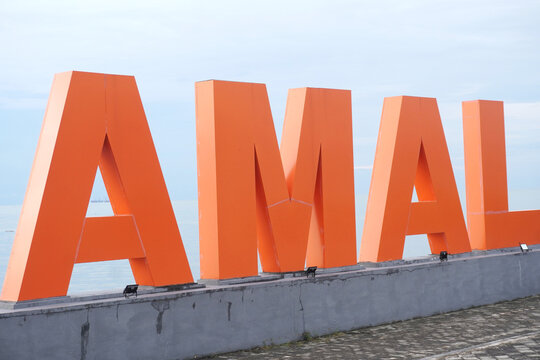 Explore Pantai Amal landmark architecture for vacation travel and sunny coastal paradise destinations now