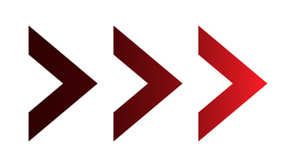 Gradient arrow pointing isolated on transparent background. Illustration