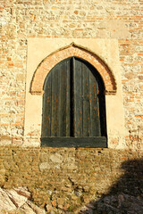 View of an ancient medieval window