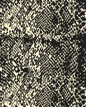  snake pattern continues endlessly in beige tones. Animal skin seamless pattern.