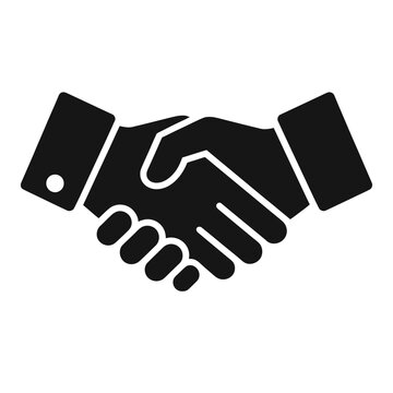 Handshake Icon - Partnership & Deal Closing Vector Symbol - Corporate Trust and Agreement