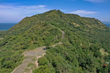 Stone Stairway Leading to the Mountain Summit in Bali