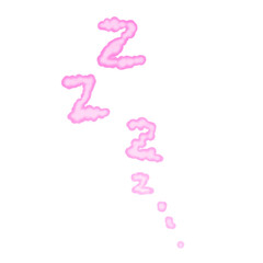 Pink watercolor sleep snoring effect