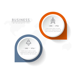 Vector business Presentation Connecting Steps Infographic Template