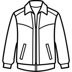 Winter Jacket Drawing – Minimal Vector Art