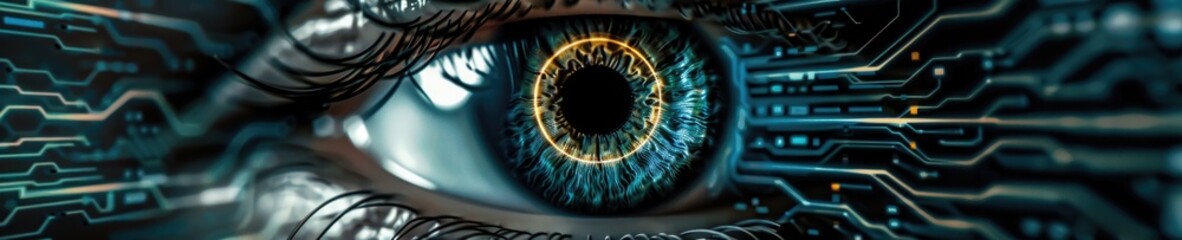 abstract digital background with eye