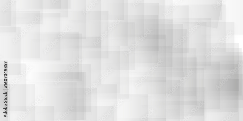 Poster modern abstract white background design with layers of textured white transparent material in triang