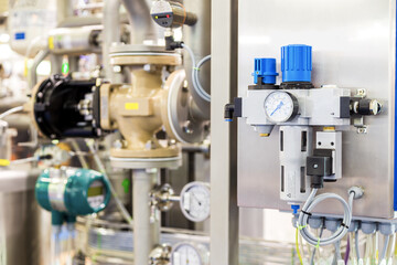 Fototapeta premium Compressed Air Filter Regulator Lubricator.