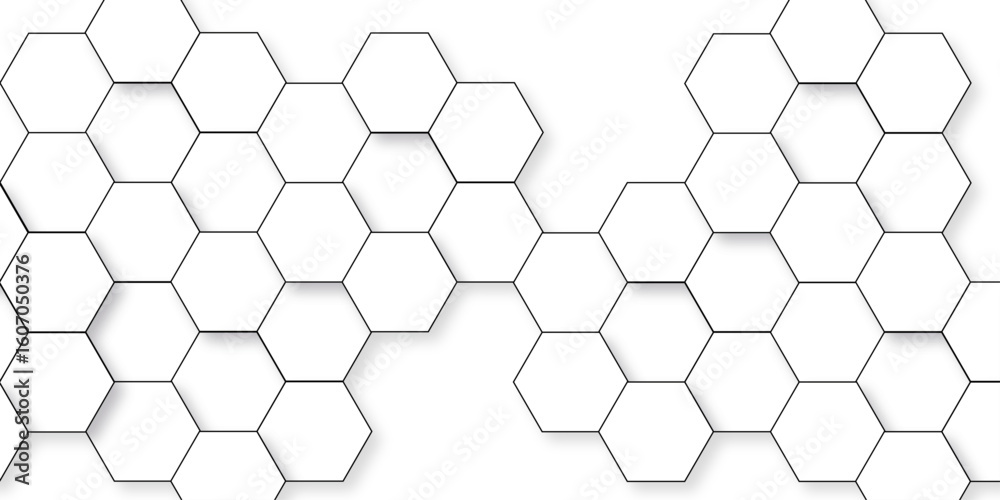 Fototapete background with hexagons. abstract background with lines . white texture background. hexagon abstrac
