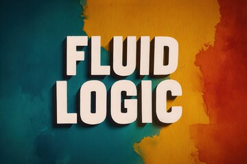 Fluid logic in abstract watercolor background