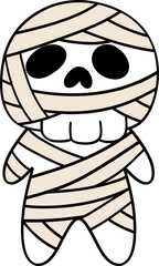 Cute Halloween Ghost Doodle Elements Hand drawing.