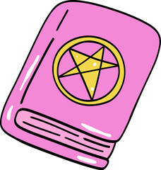 Magic spell book Halloween  Doodle Hand drawing 