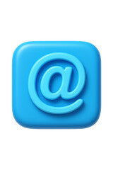 Digital Contact Email 3D Render Isolated on a Transparent Background