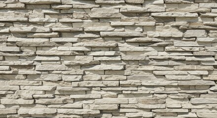 Obraz premium Stone Wall Texture Background with Decorative Facing Material