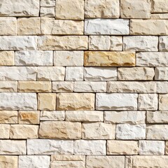 Fototapeta premium Beige and white stone wall texture (3)