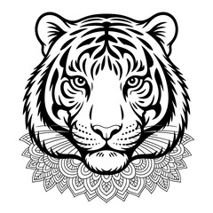 tiger head vector