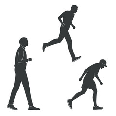 silhouette of a man running