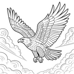 eagle in flight vector