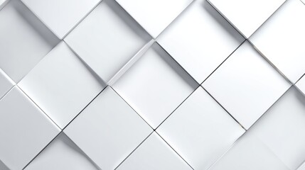 A seamless white textured pattern of geometric squares, perfect for backgrounds, design projects, and creative layouts.