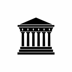 creative details Greek Temple Icon Vector Illustration