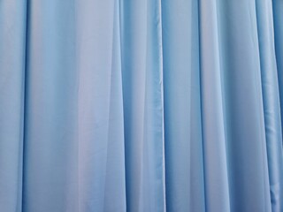 Obraz premium Sky blue curtain, Sky blue curtain wall texture, Sky blue curtain detail view, Curtain texture, Curtain image